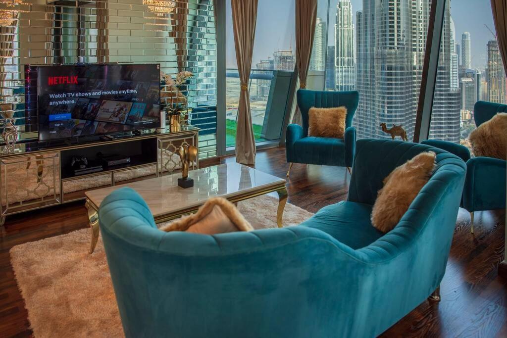 First Class 3Br With Full Burj Khalifa And Fountain View Dubái Exterior foto