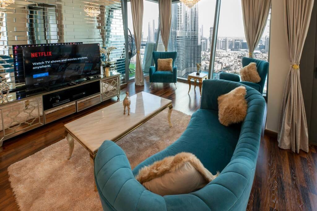 First Class 3Br With Full Burj Khalifa And Fountain View Dubái Exterior foto